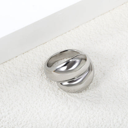 18k gold stainless steel exaggerated ring light luxury stainless steel rings wholesale ring asonjewelry