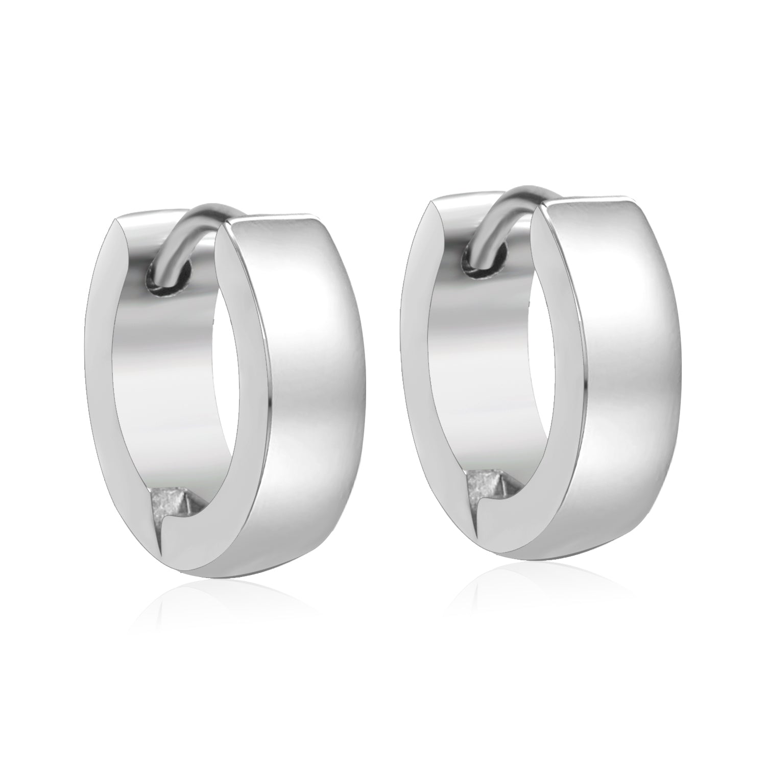 Steel color/gold Earrings without diamond inner ring 4*6 asonjewelry