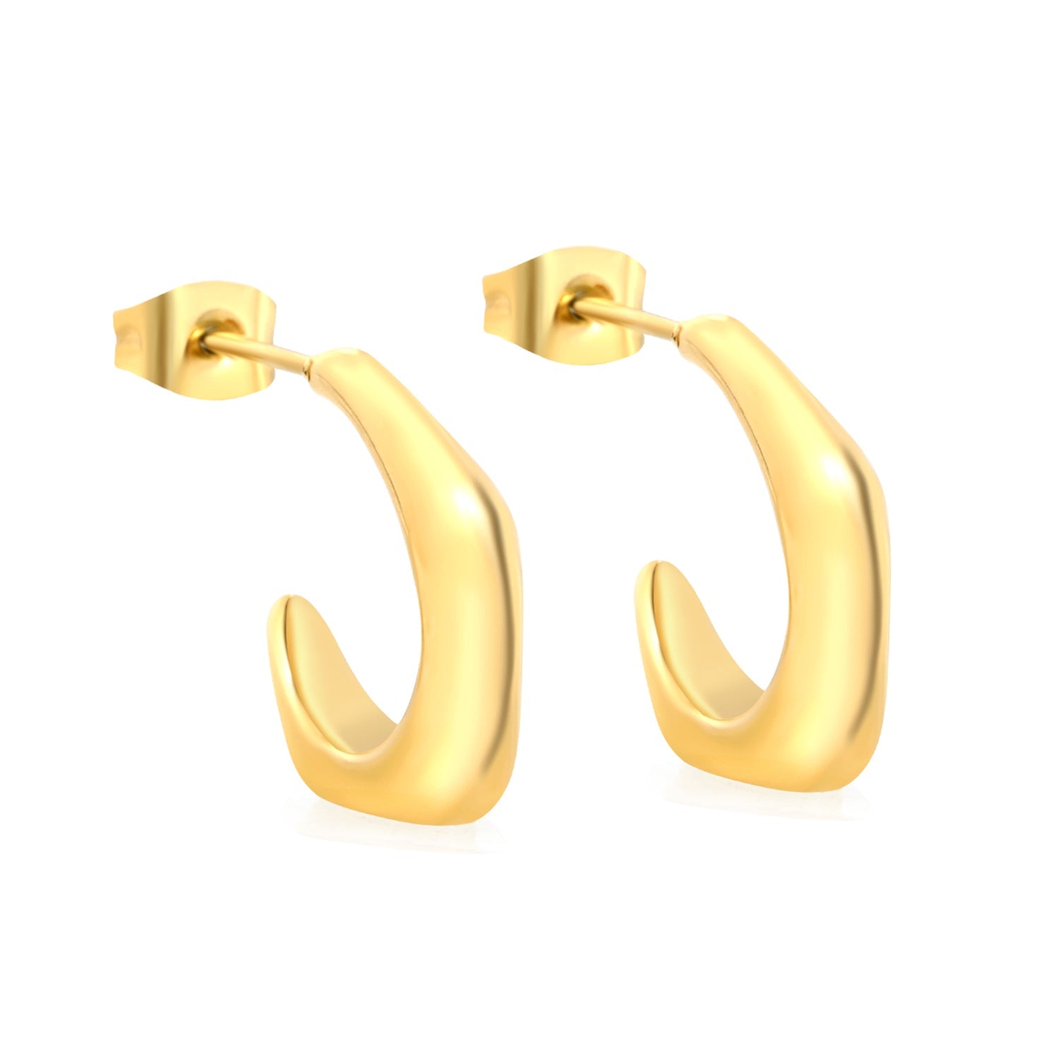 4.6*15.4mm open pentagon earrings gold color asonjewelry