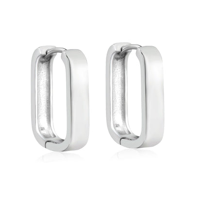 16.3*21.5mm rectangle earrings steel color asonjewelry
