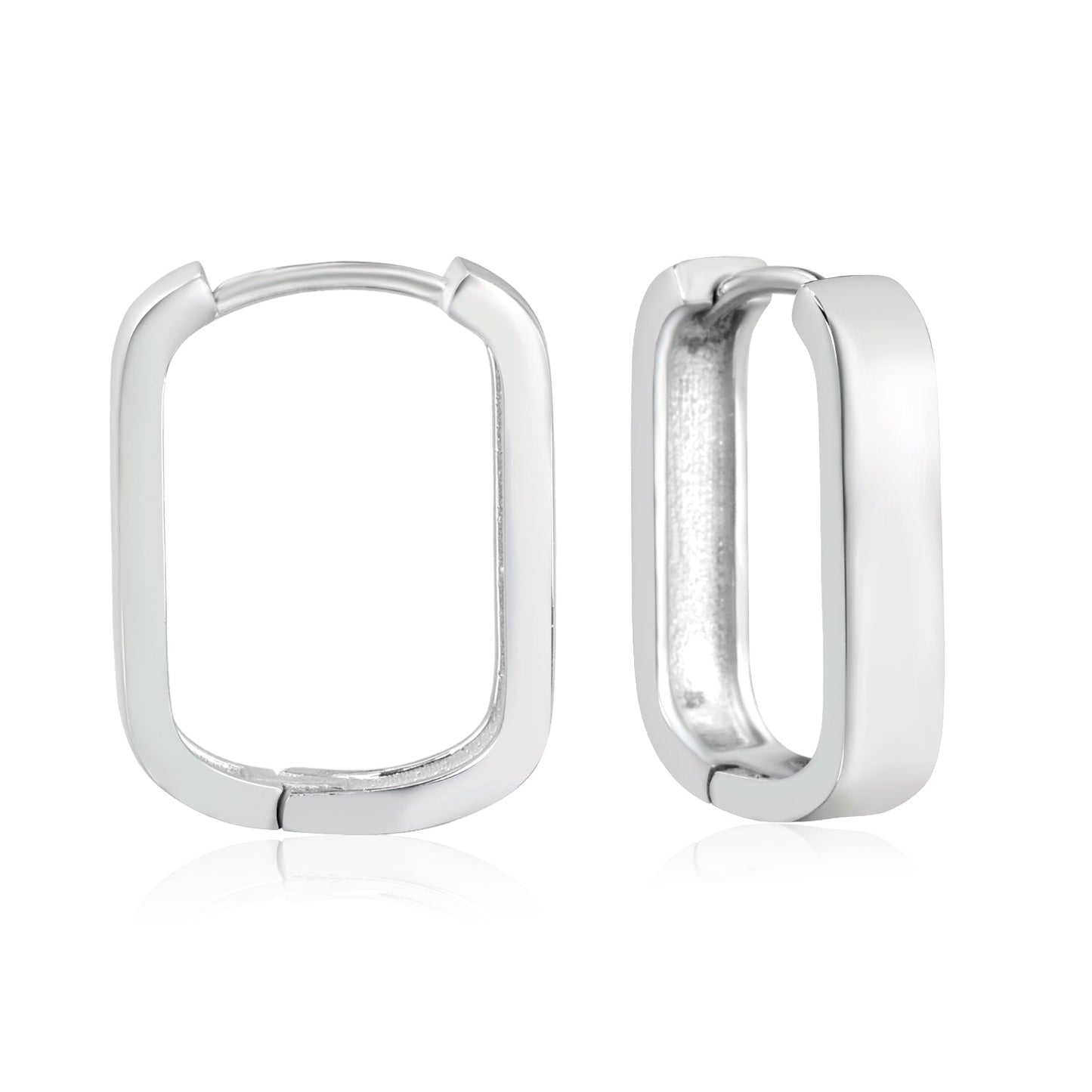 16.3*21.5mm rectangle earrings steel color asonjewelry