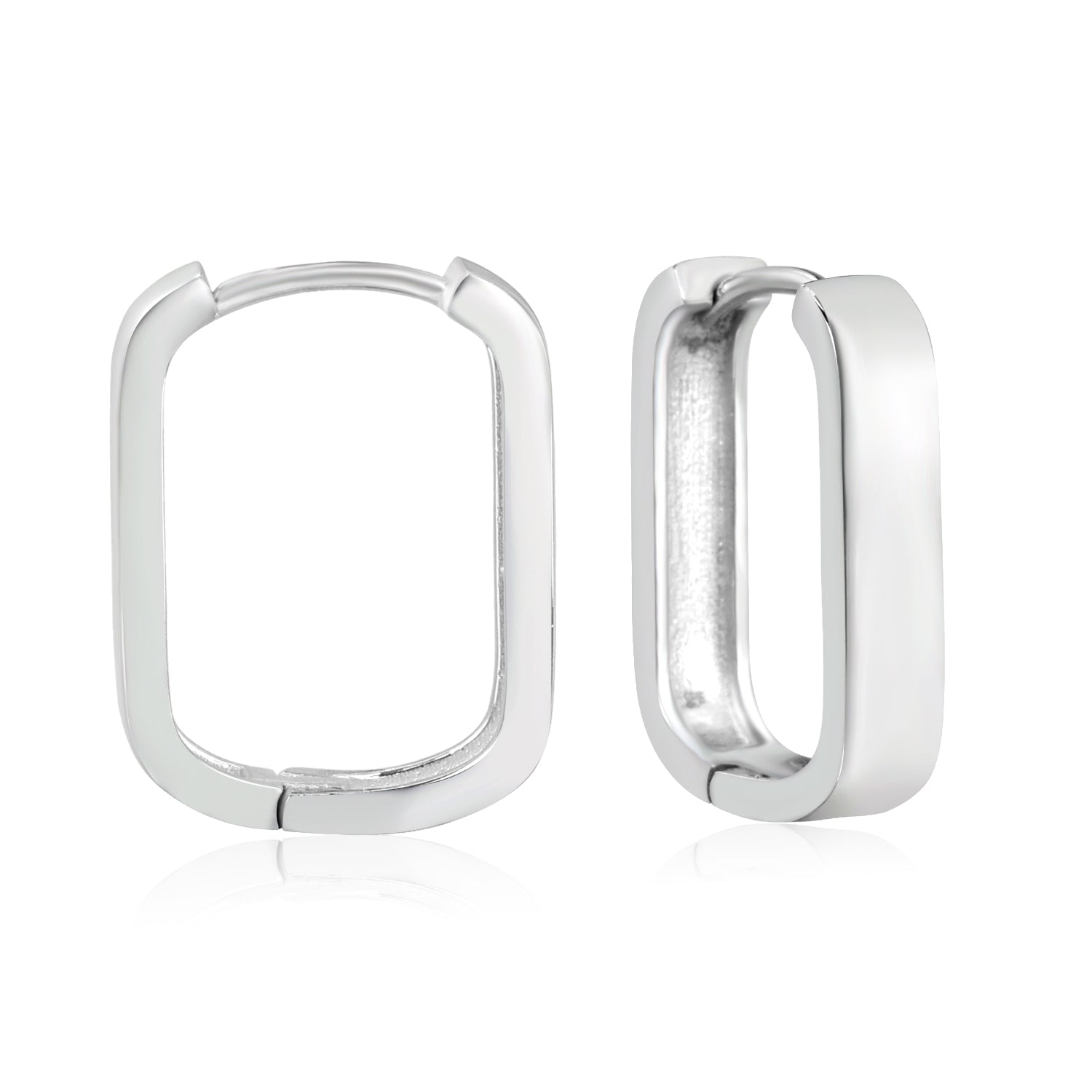 16.3*21.5mm rectangle earrings steel color asonjewelry