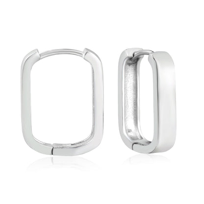 16.3*21.5mm rectangle earrings steel color asonjewelry
