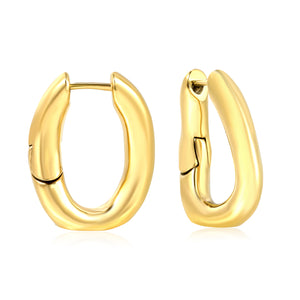 18.8*24.8mm irregular 0 shape earrings gold color