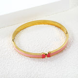 5mm Blue Drip Oil Snap Bracelet Thickness 2.5*Inner Diameter 57.6*49.6mm Gold Color