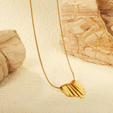 7 long and short vertical bar accessories necklace 40+5cm gold color
