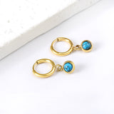 1.6x11mm circle and semi-circle stud earrings