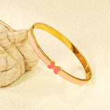 5mm Blue Drip Oil Snap Bracelet Thickness 2.5*Inner Diameter 57.6*49.6mm Gold Color