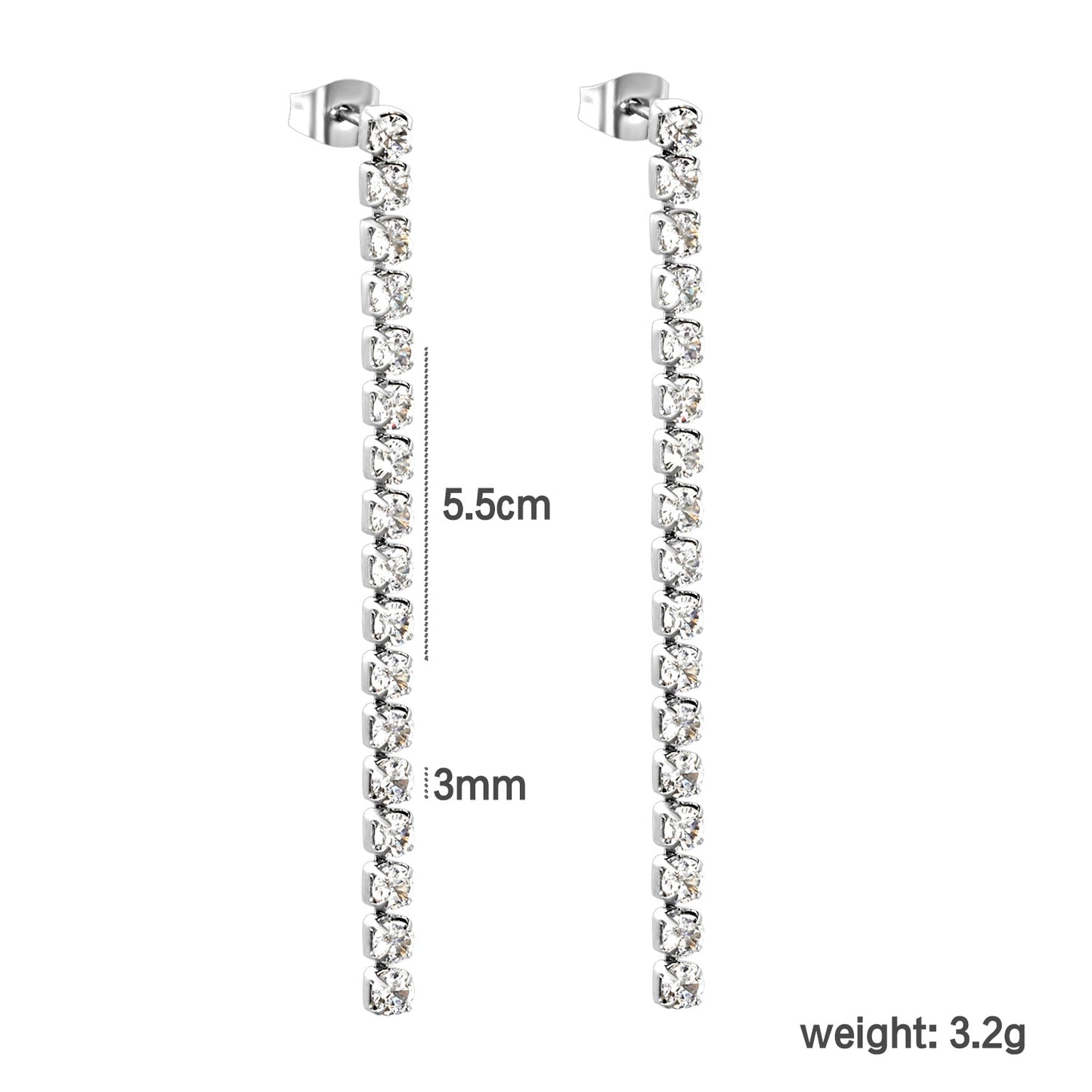 2mm/3mm/4mm round white diamonds/mixed color diamonds 5.5cm asonjewelry