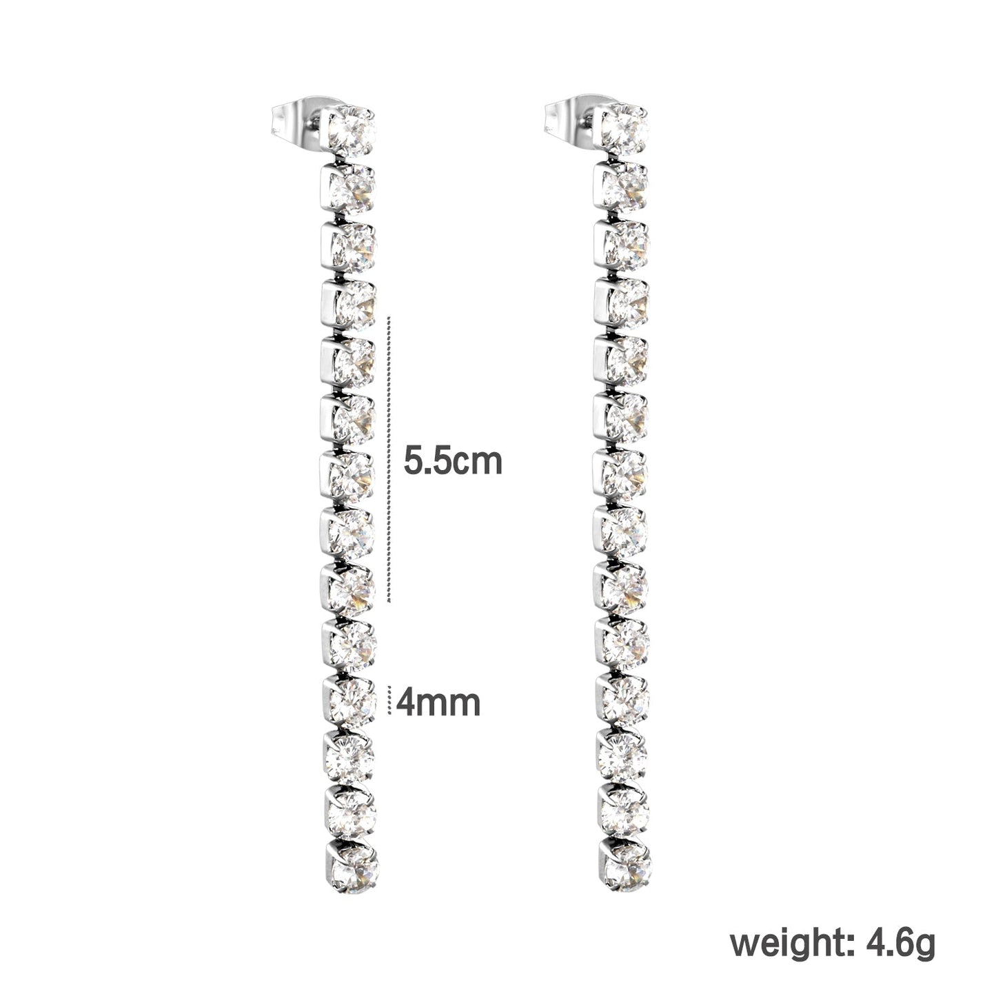 2mm/3mm/4mm round white diamonds/mixed color diamonds 5.5cm asonjewelry