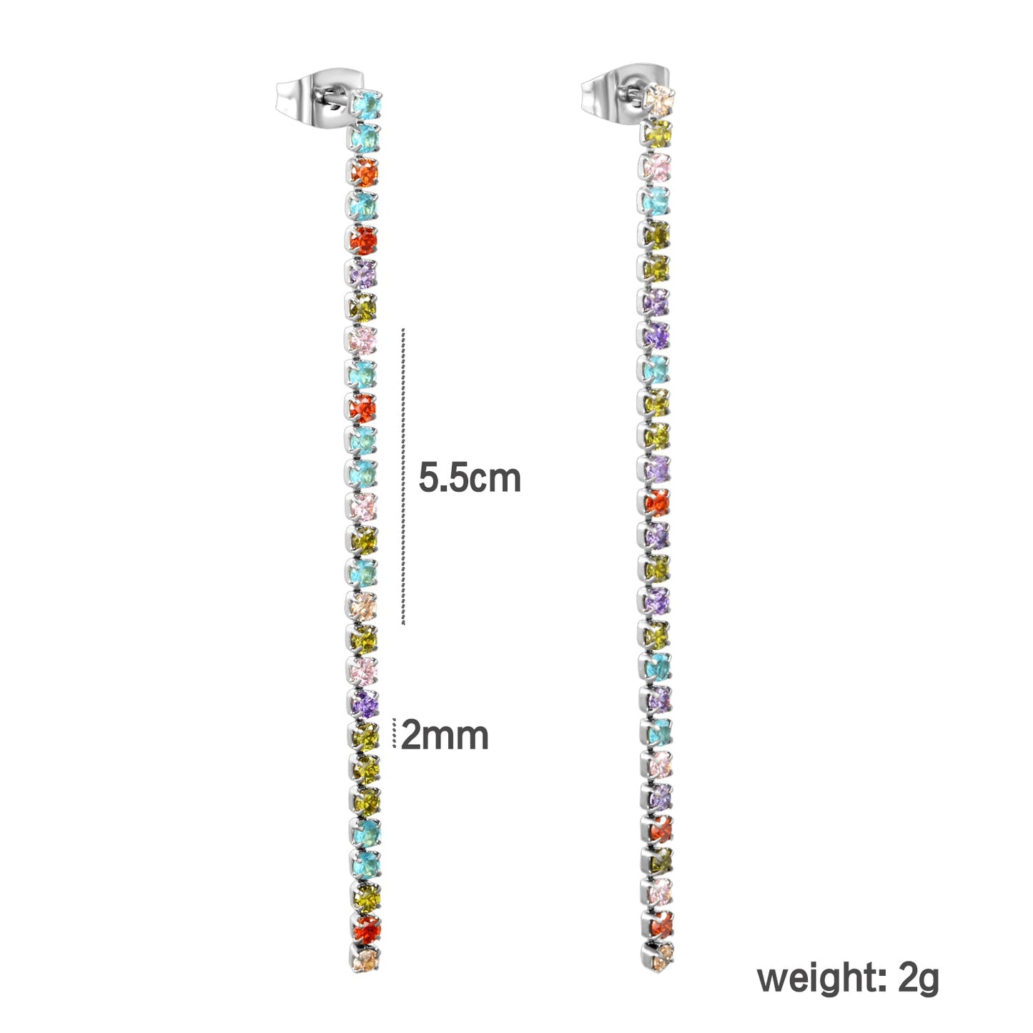2mm/3mm/4mm round white diamonds/mixed color diamonds 5.5cm asonjewelry