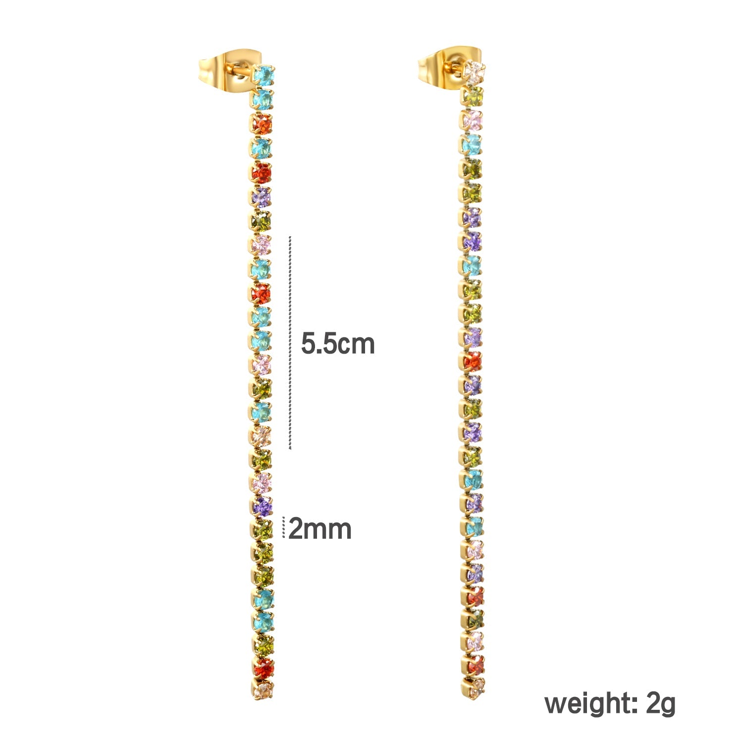 2mm/3mm/4mm round white diamonds/mixed color diamonds 5.5cm asonjewelry