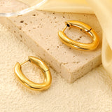 18.8*24.8mm irregular 0 shape earrings gold color