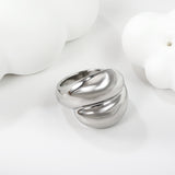18k gold stainless steel exaggerated ring light luxury stainless steel rings wholesale ring
