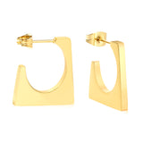 2.3*20.6mm geometric glossy earrings gold color