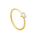 Gold Delicate CZ Open Rings