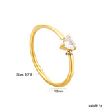 Gold Delicate CZ Open Rings