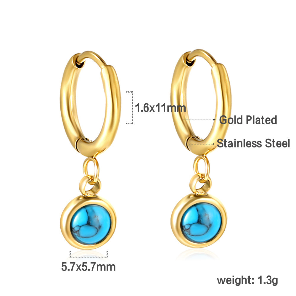 1.6x11mm circle and semi-circle stud earrings asonjewelry