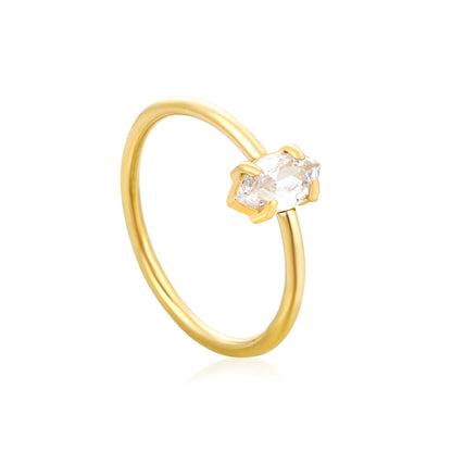 Gold Delicate CZ Open Rings asonjewelry