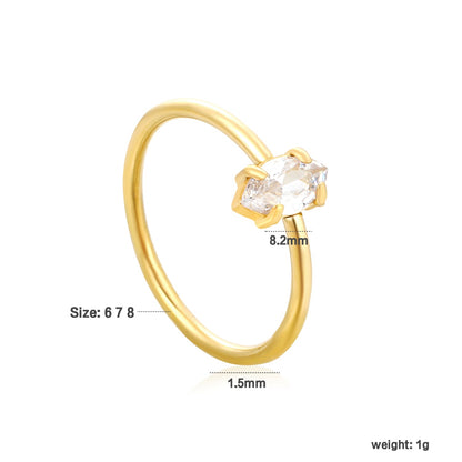 Gold Delicate CZ Open Rings asonjewelry