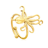 Gold Octopus Open Ring