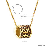 11*12mm hollow cylinder with light curry/pink/blue speckled oil drop pendant necklace 1.2 square pearl chain 40+5cm+6mm round piece gold color