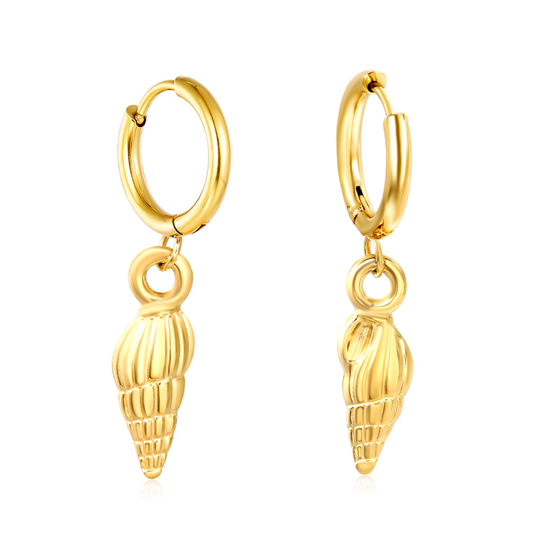 2.0*Inside 10mm earring+6.5*15mm starfish accessories earrings gold color
