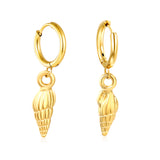 2.0*Inside 10mm earring+6.5*15mm starfish accessories earrings gold color