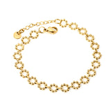 7.2mm seven beads wreath accessory bracelet 17+3+6mm round tail plate Gold color