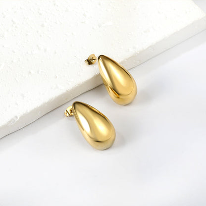 Water drop oval earrings asonjewelry