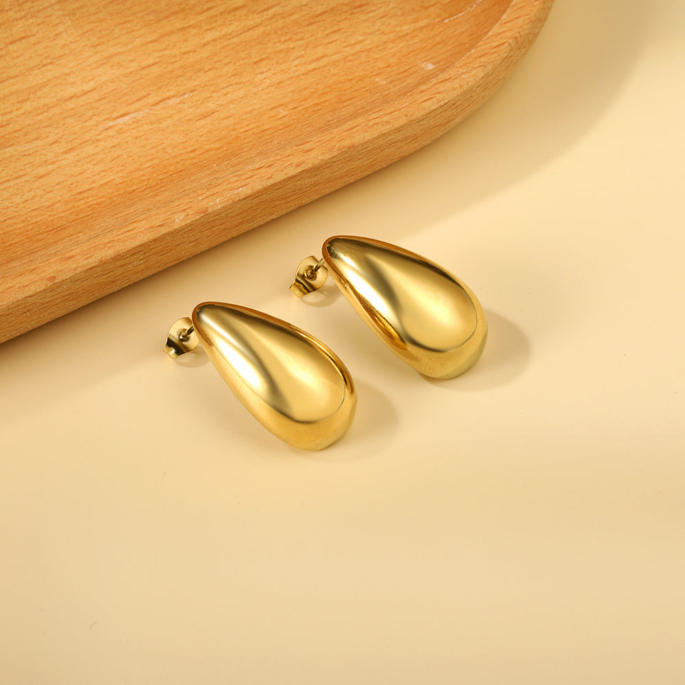 Water drop oval earrings asonjewelry