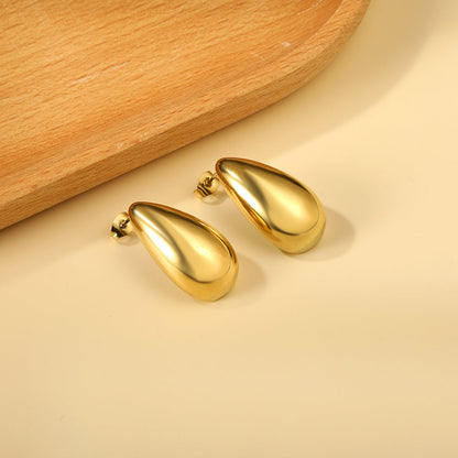Water drop oval earrings asonjewelry