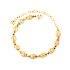 7x6.5mm shell accessory + 15+7cm + 6mm round tag bracelet, gold