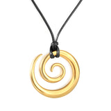 38*37mm Openwork Threaded 2.0mm Wax Cord 60cm Sweater Chain Necklace Gold