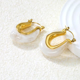 24*27.2mm U-shaped white/transparent black/amber resin ear cuffs gold color