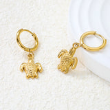 2.0*Inside 10mm earring+12*15mm sea turtle accessories earrings gold color