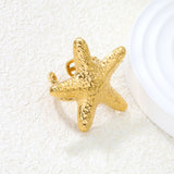 Gold Starfish Open Ring