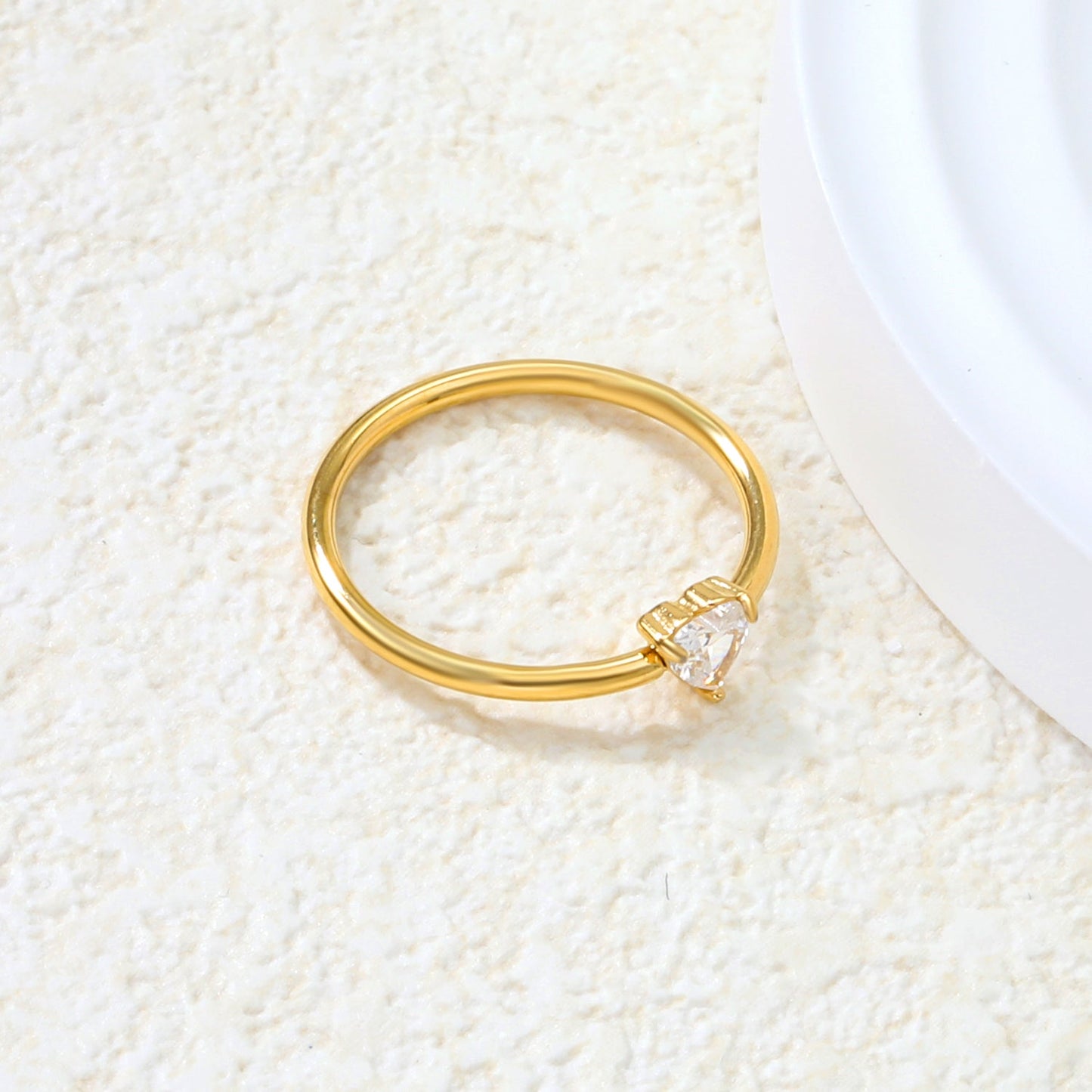 Gold Delicate CZ Open Rings asonjewelry