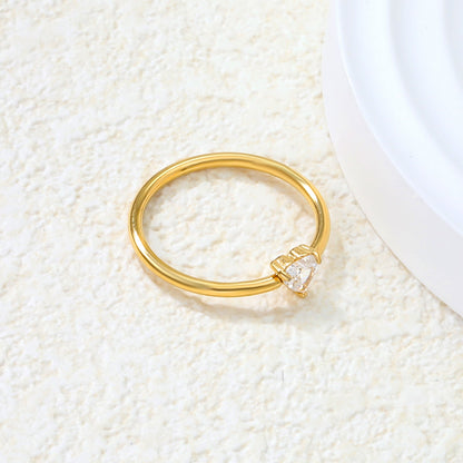 Gold Delicate CZ Open Rings asonjewelry