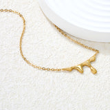 15x30mm teardrop pendant 1.2 cross chain 43+5cm+6mm round tag necklace, gold