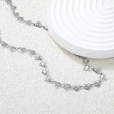 7 x 6mm love-themed accessory, 46+5cm necklace, steel color/gold color