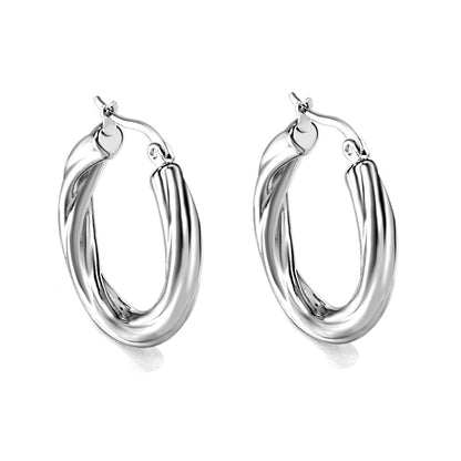 Round twist earrings 4.7*29.5mm asonjewelry