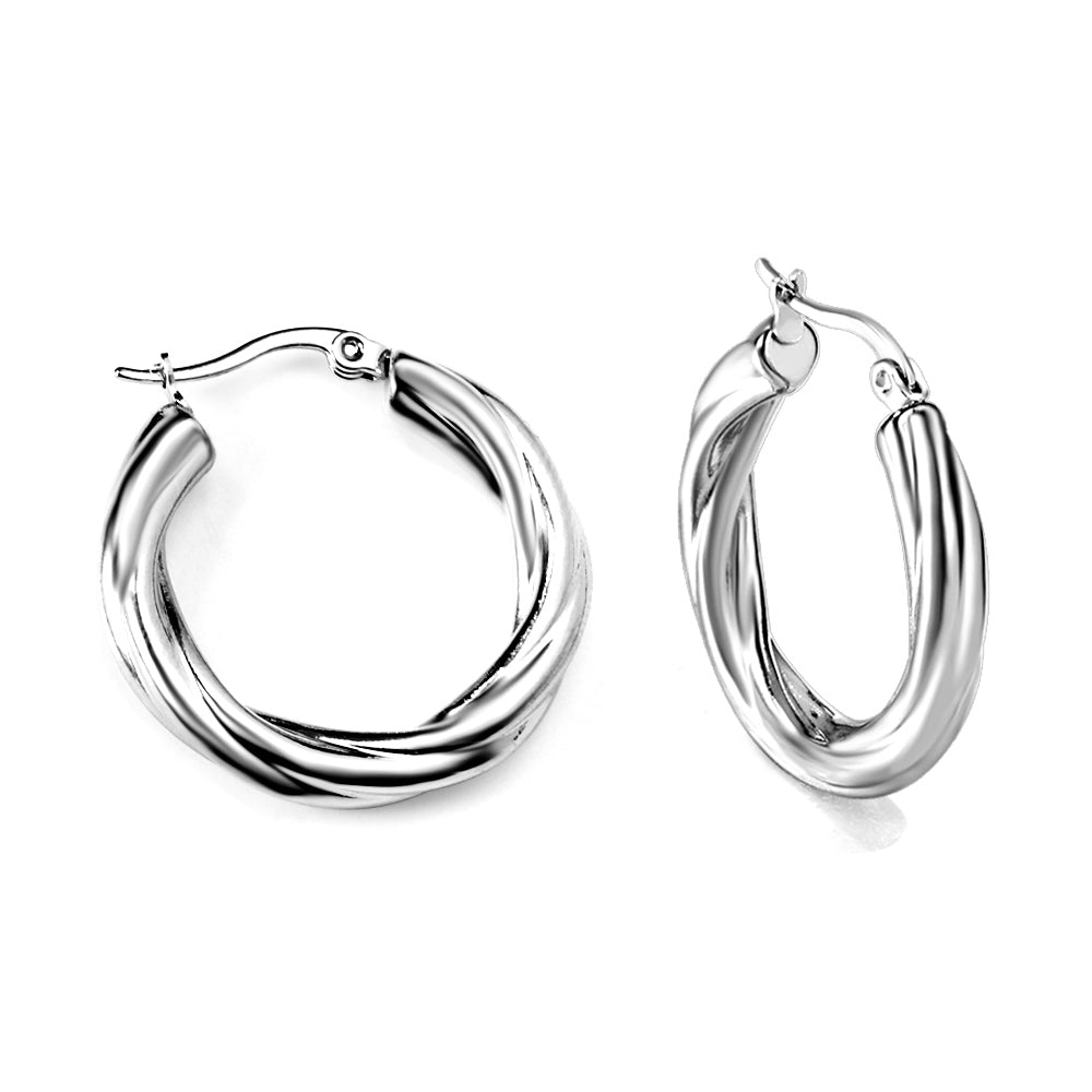 Round twist earrings 4.7*29.5mm asonjewelry