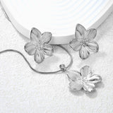 Petal Set Steel/Gold Earring: 31x33mm Pendant: 30.9x32.2mm 1.2mm Snake Bone Chain 40+5cm