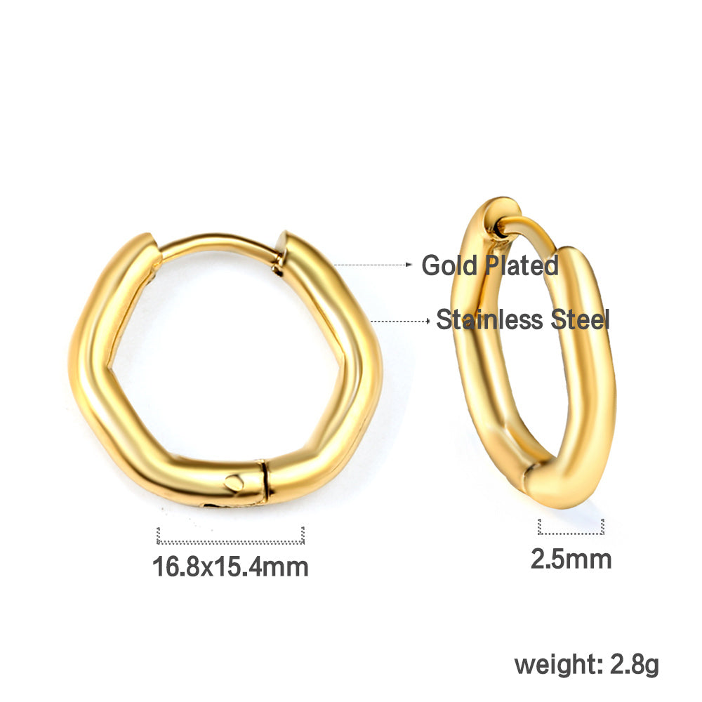 Hexagonal ear buckle 2.5*16.8*15.4mm asonjewelry