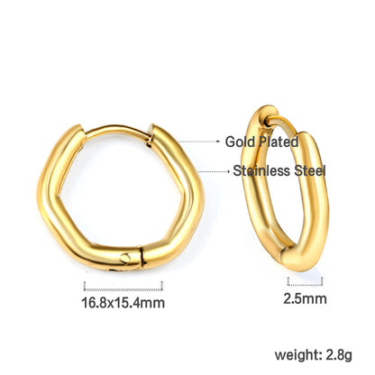 Hexagonal ear buckle 2.5*16.8*15.4mm asonjewelry