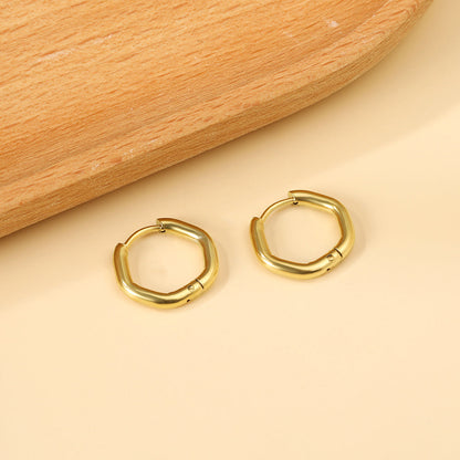 Hexagonal ear buckle 2.5*16.8*15.4mm asonjewelry