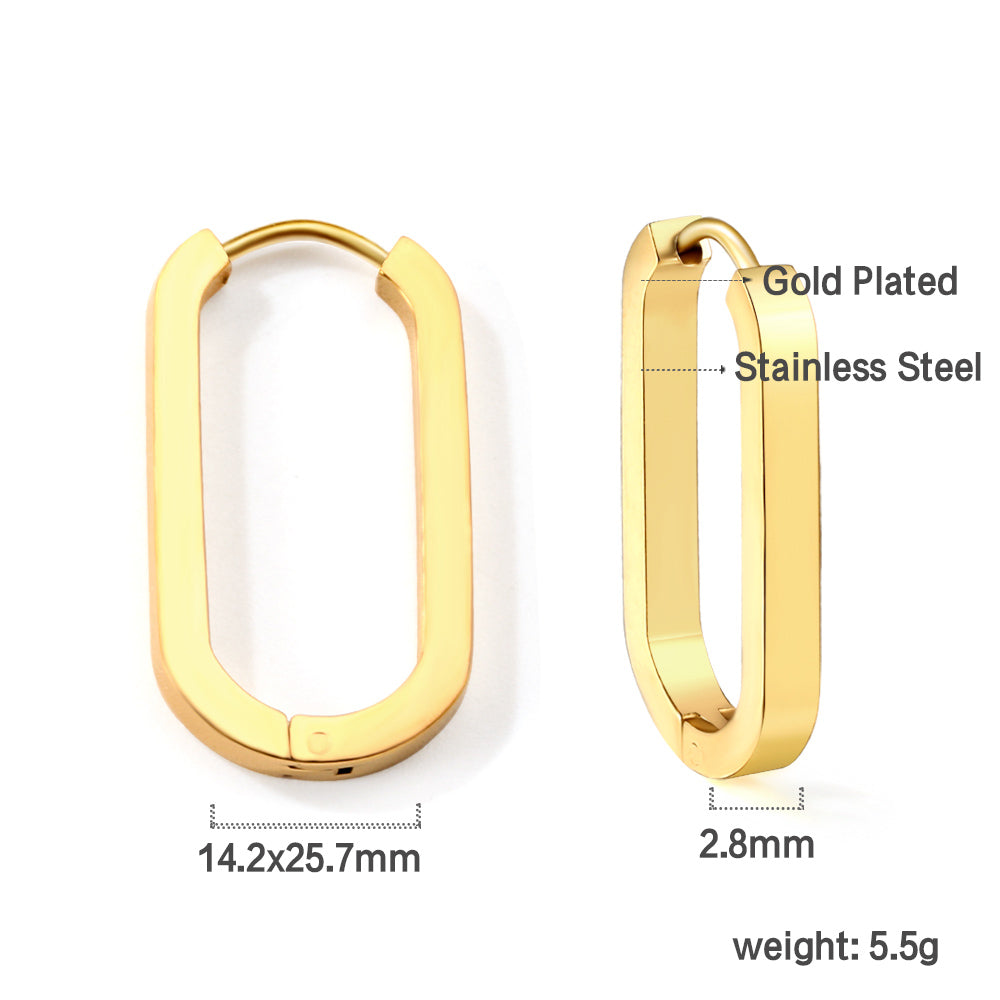 Oval ear buckle 2.8*14*25.7mm asonjewelry