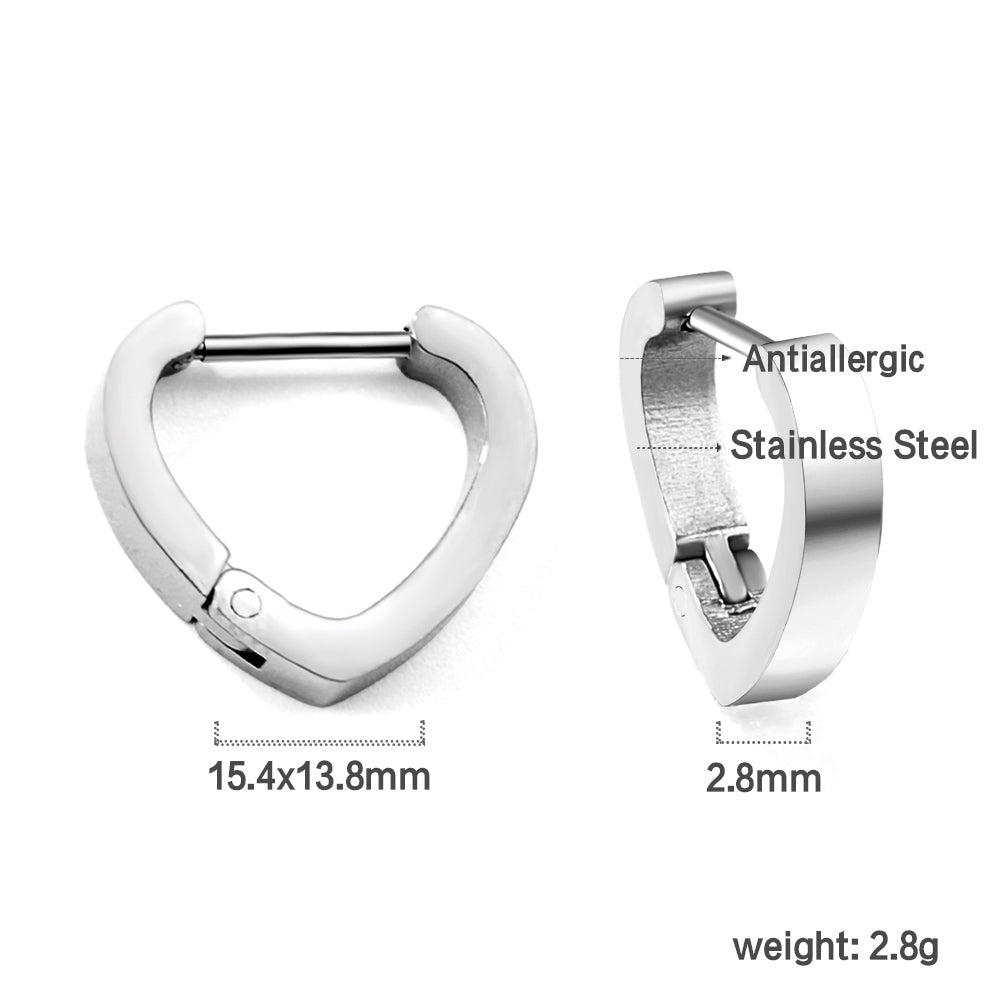 Heart-shaped earrings 2.8*15.4*13.8mm asonjewelry
