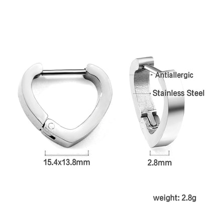 Heart-shaped earrings 2.8*15.4*13.8mm asonjewelry